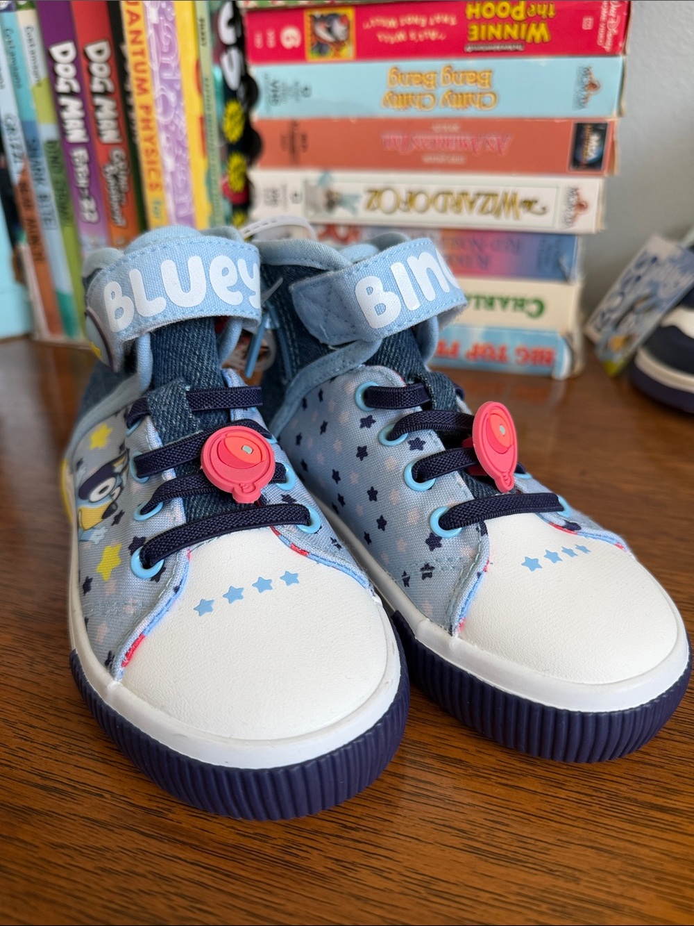 Bluey Kids' Light Blue Star Sneakers